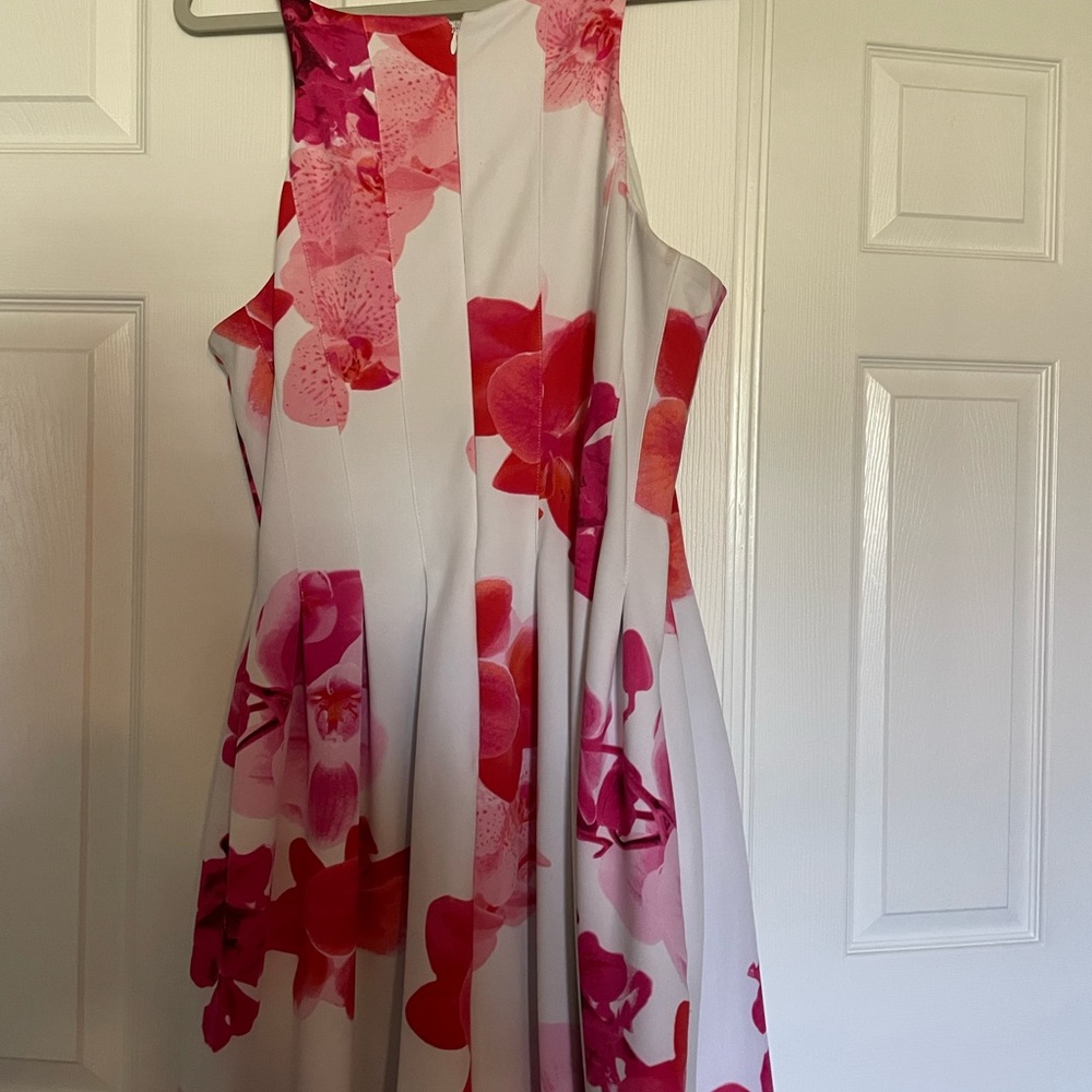 Pink and white dress